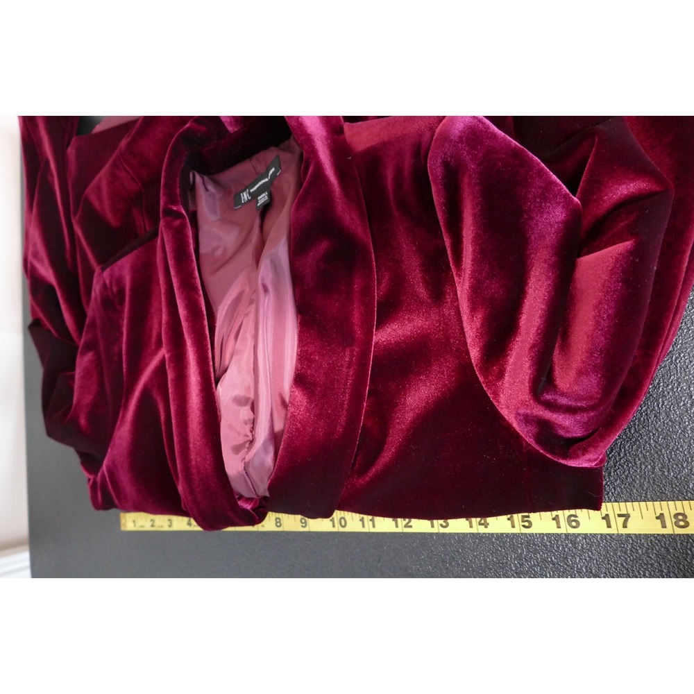 INC Whimsigoth Velvet Single Button Blazer Size S Vamp Event Occasion Holiday - Picture 8 of 12